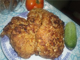 Мясные биточки с кабачками и сыром