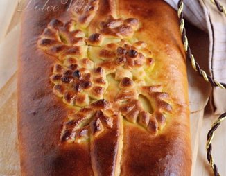 Кулебяка с рыбой "на четыре угла"