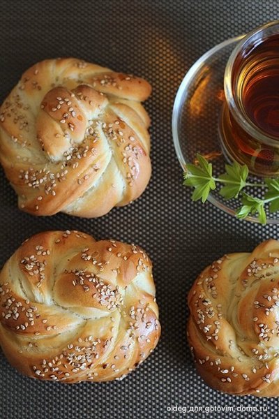 Турецкие хлебные булочки с сезамом фото к рецепту 3
