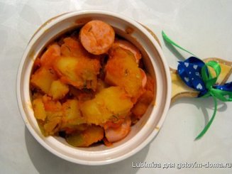 Рагу с картофелем и сосисками