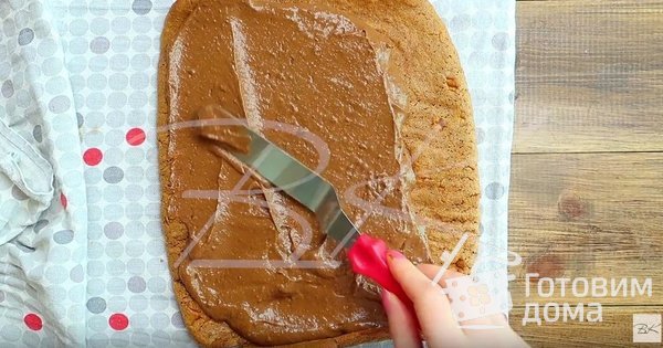 Апельсиновый рулет + шоколадная паста - вкус Нового года) фото к рецепту 8