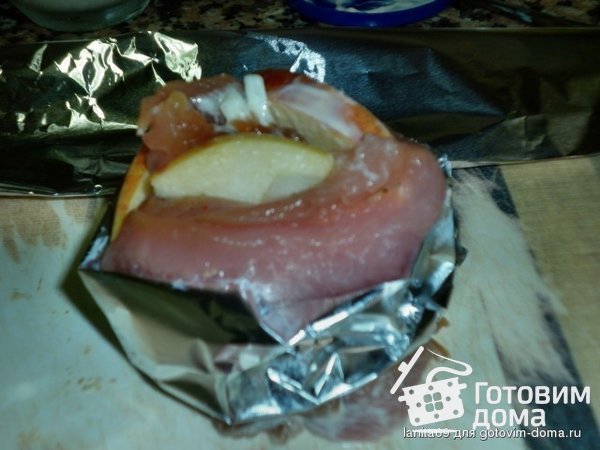 &quot;Розы&quot; из мяса и яблок фото к рецепту 4