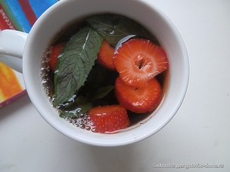 Клубнично-мятный чай