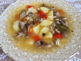 Суп из куриных сердечек