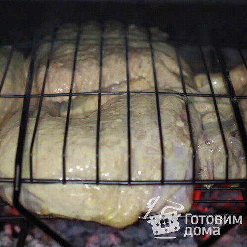 Шашлык Из Курицы На Гриле с Кефирным Соусом