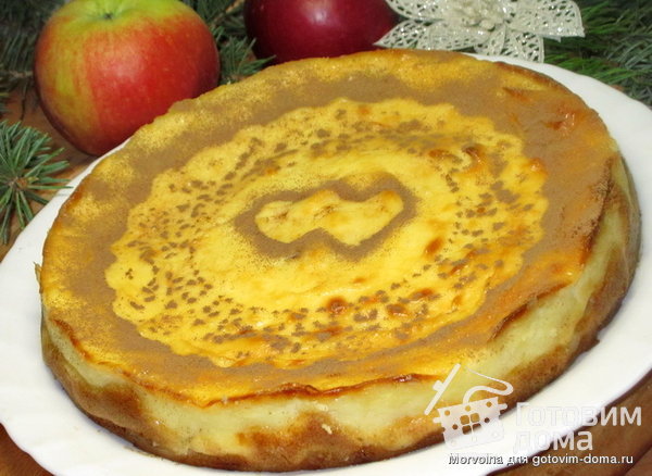 Творожный пирог с яблоками фото к рецепту 3