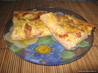 Фламмкухен из Эльзасса - пирог с луком, беконом и сыром
