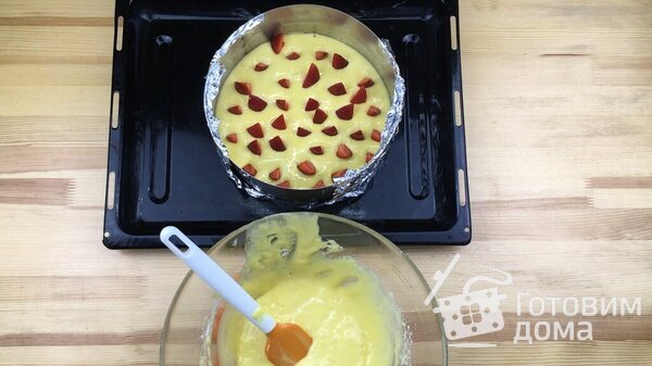 Лимонный пирог с клубникой фото к рецепту 4