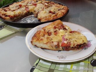 Пицца с курицей