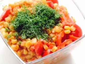 Гарнир из кукурузы со сладким перцем