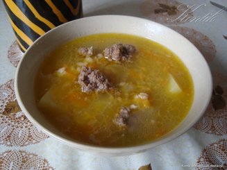 Геркулесовый суп с фрикадельками