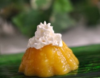 Лёгкий десерт из манго и апельсина