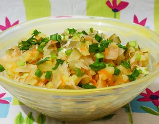Салат из картофеля с квашеной капустой