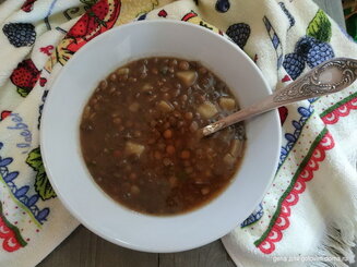 Чечевичный суп с картофелем (без масла)