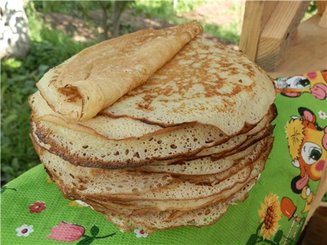 Блины заварные на кефире