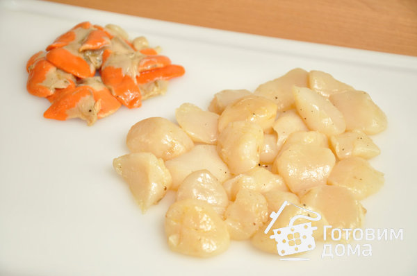 Салат корн с морскими гребешками, помидорами и моцареллой фото к рецепту 2