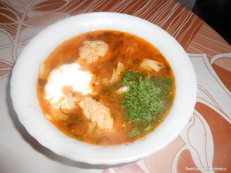 Суп из зелёной стручковой фасоли с галушками