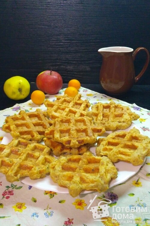 Яблочные вафли