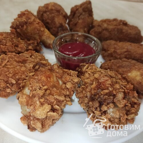 Крылышки как в KFC, два вида панировки