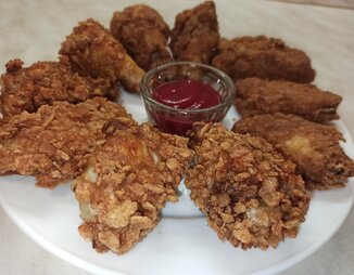 Крылышки как в KFC, два вида панировки