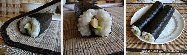 Футомаки-роллы с лососем и авокадо фото к рецепту 4