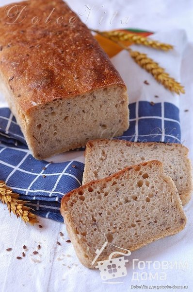 Пшеничный хлеб без замеса (на закваске или на дрожжах) фото к рецепту 10