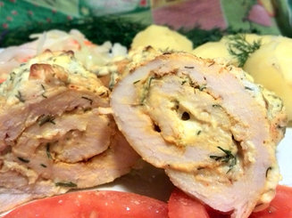 Куриные рулетики с фетой