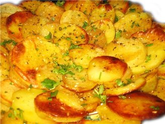 Картофель, запеченный в семенах кунжута