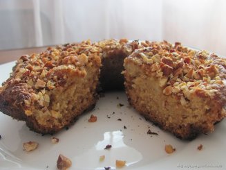 Кекс на кефире с орехами