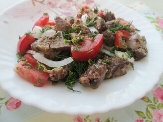 Печень по-грузински