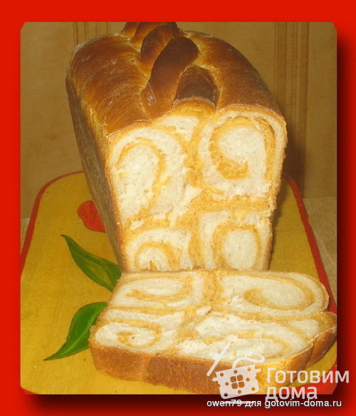 Рулетный узорный хлеб.