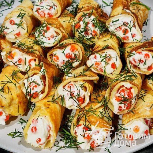 Закуска Сырные трубочки