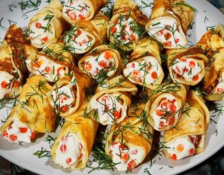 Закуска Сырные трубочки