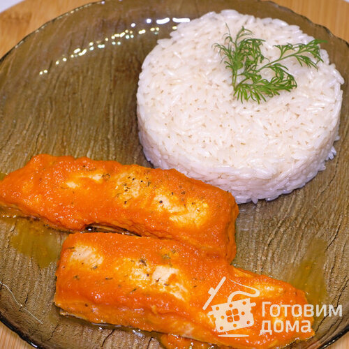 Форель под красным соусом