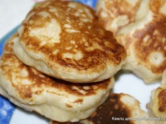 Пышные оладушки на дрожжах