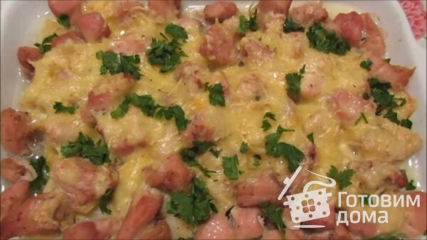Курица с цветной капустой под сливочным соусом и сыром (в духовке) фото к рецепту 1