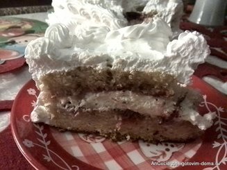 Белковый заварной крем с желирующим сахаром (мой вариант)
