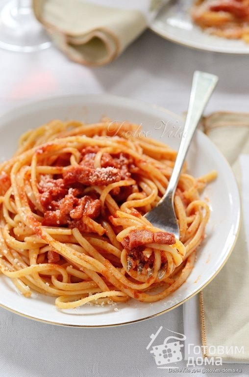 Spaghetti all&amp;#39;Аmatriciana - Спагетти а-ля Аматричана - пошаговый рецепт ...