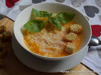 Vellutata di zucca e riso - Суп-пюре из тыквы с рисом