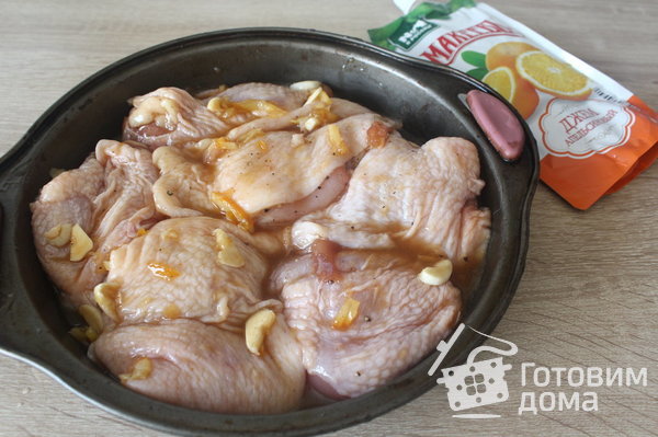Запеченное филе куриного бедра в остром апельсиновом маринаде. фото к рецепту 4