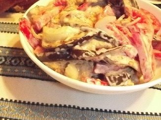 Салат с томатами и баклажанами