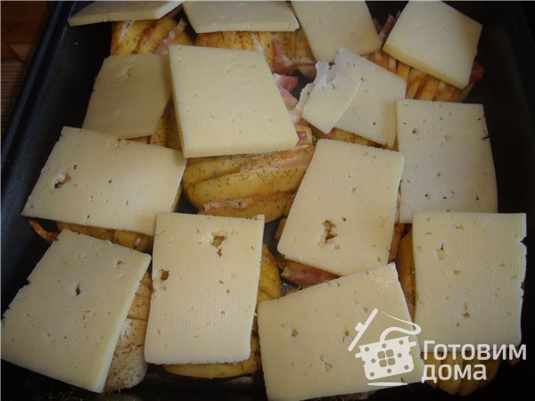 Печеный картофель с беконом или &quot;картошка-гармошка&quot; фото к рецепту 3