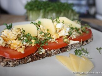 Smørrebrød - Бутерброд с яйцом и сыром