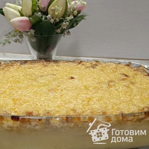 Картофельная запеканка с курицей и грибами