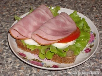 Smørrebrød - Датский бутерброд с колбасой