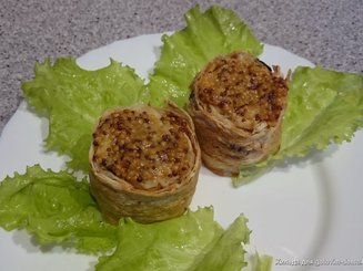 Запеченные рулеты из лаваша