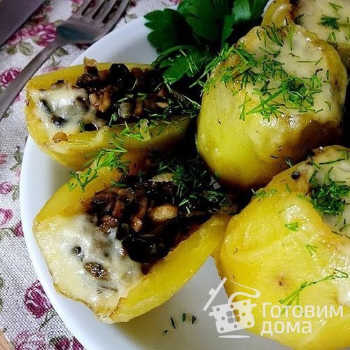 Фаршированный картофель в духовке