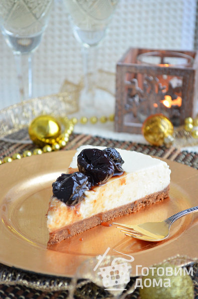 Рисовый торт с белым шоколадом и черносливом фото к рецепту 4