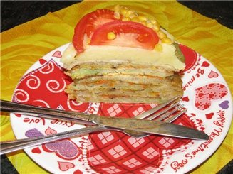 Закусочный торт " Мечта" (постный)