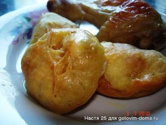 Куриные окорочка с пирожками